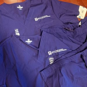 NYU Meyers Scrubs Set Large Purple Unisex